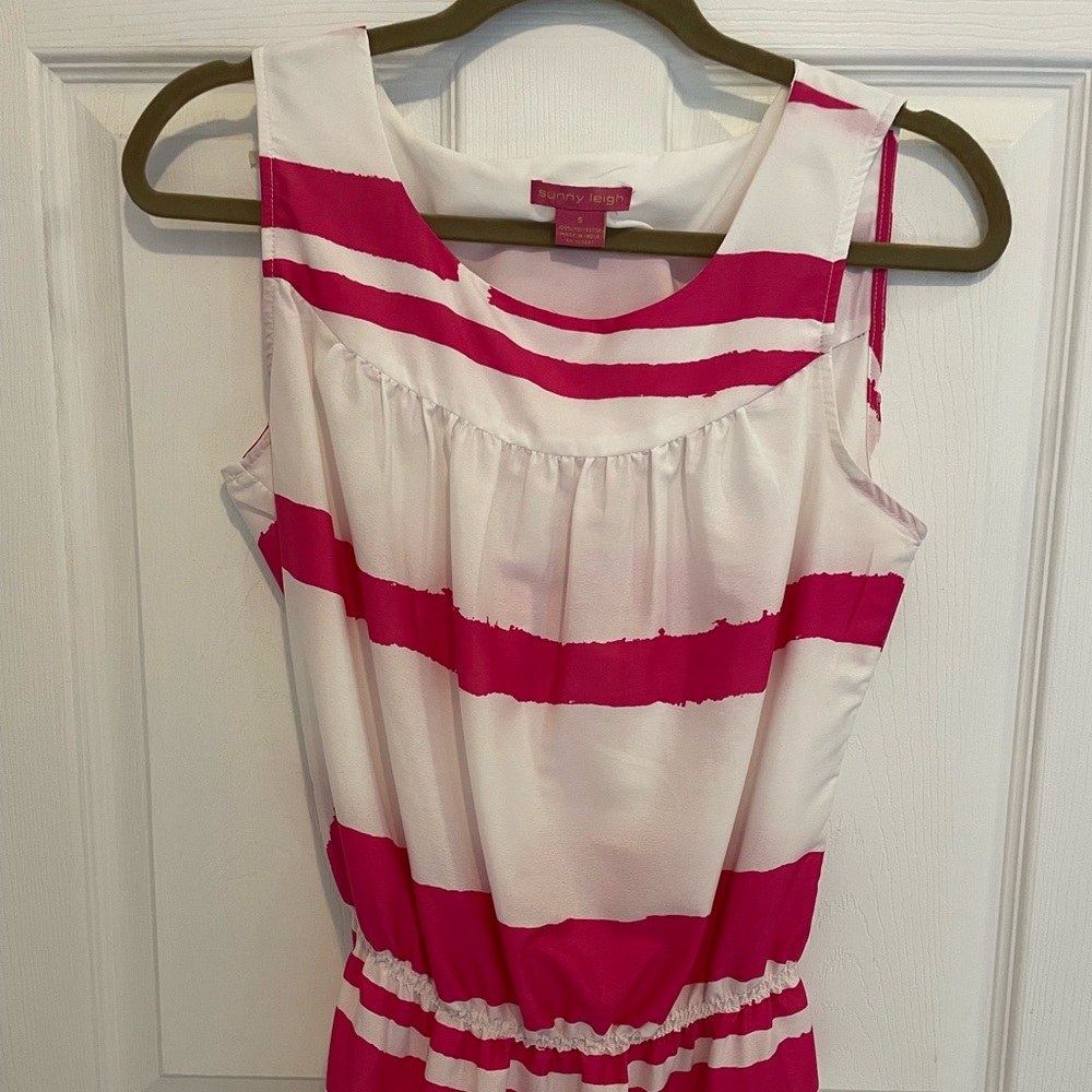 Womens Striped Sleeveless Top